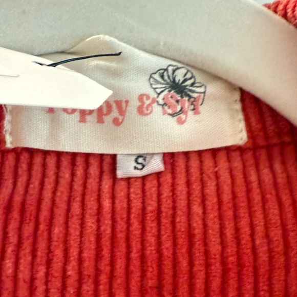 Football game ready!!!Red Corduroy Jacket with Sequined Football Patches - Picture 3 of 5